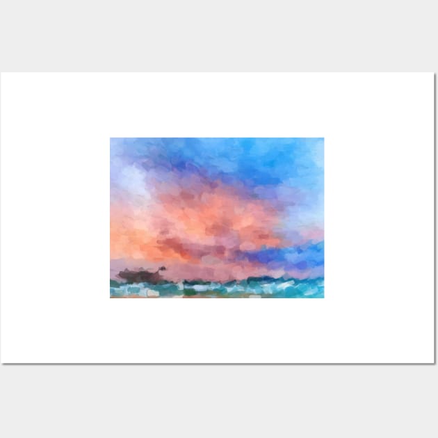 Abstract Cape Cod beach sunset Sandwich, Ma. Wall Art by Dillyzip1202